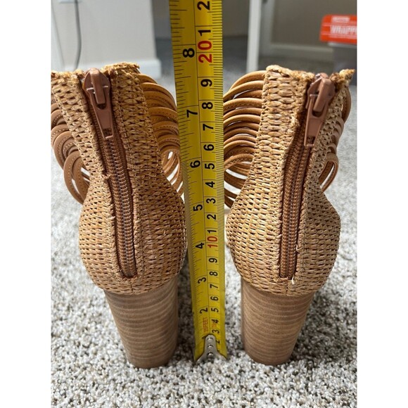 Women’s Wicker Heeled Sandal Shoes Size 9 #135 - Picture 3 of 12